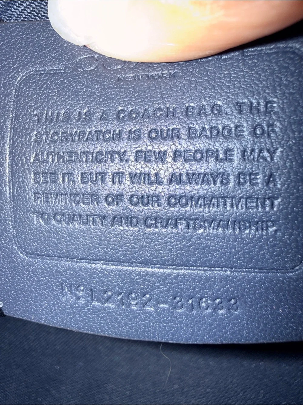 Coach pebbled leather
